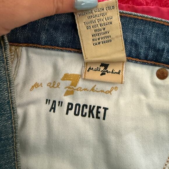 7 FOR ALL MANKIND | Women's Mid Wash A Pocket Boot Cut Jeans | Size 30 - Picture 9 of 10